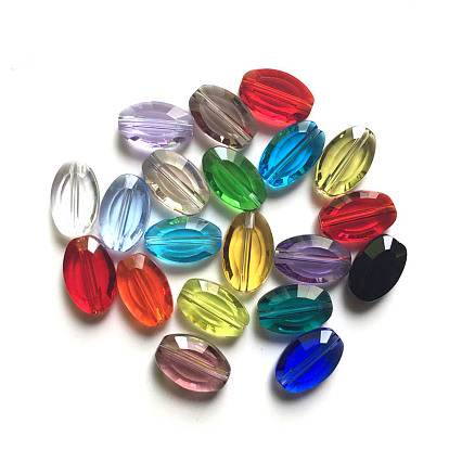 Imitación perlas de cristal austriaco, aaa grado, facetados, oval