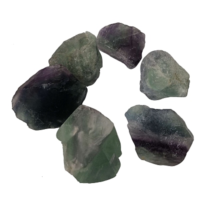 Rough Raw Natural Fluorite Beads, for Tumbling, Decoration, Polishing, Wire Wrapping, Wicca & Reiki Crystal Healing, No Hole/Undrilled, Nuggets