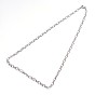 Fashionable 304 Stainless Steel Chain Necklaces, with Lobster Clasps, 19.7 inch(50cm)