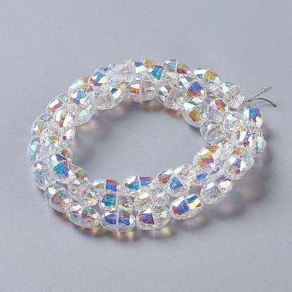 Glass Imitation Austrian Crystal Beads, Faceted Half Oval