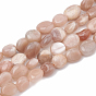 Sunstone naturelle perles brins, ovale