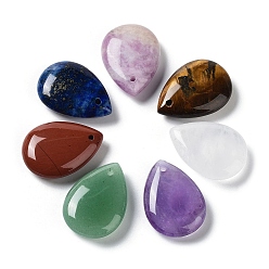 Natural Gemstone Pendants, Teardrop Charms