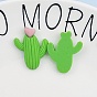 Opaque Resin Plant Cabochons, Cactus with Heart