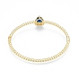 Brazalete con corazón de circonitas cúbicas, joyas de latón chapado en oro real 18k para mujer