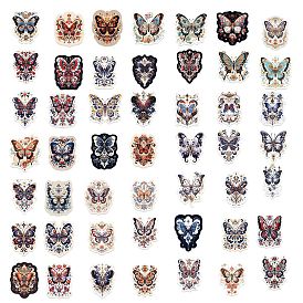 PVC Butterfly Sticker Labels, Self-adhesion, for Suitcase, Skateboard, Refrigerator, Helmet, Mobile Phone Shell