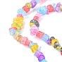 Synthetic Crackle Quartz Chips Beads Strands, 5~8x5~8mm, Hole: 1mm, about 32 inch