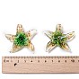 Handmade Lampwork Pendants, Starfish/Sea Stars, Mixed Color, 42x47x13mm, hole: 7mm