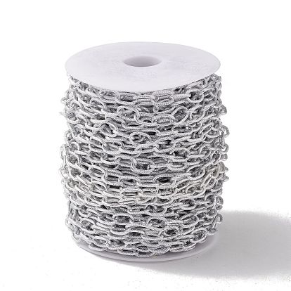 Овальные кабельные цепи из оксидированного алюминия, текстура, несварные, с катушкой
