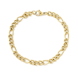 Placage sous vide 304 bracelet chaînes figaro en acier inoxydable pour hommes femmes