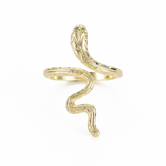 Anillos de puño de aleación con revestimiento de cremallera en forma de serpiente, anillos abiertos, sin plomo y cadmio