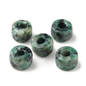 Natural Sesame Jasper/Kiwi Jasper Imitation African Turquoise Beads, Dyed, Column