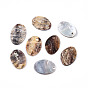 Natural Akoya Shell Pendants, Mother of Pearl Shell Pendant, Oval Charm