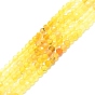 Amarillo granos naturales del ópalo hebras, facetados, rondo