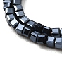 Cube Shaped Black Plated Crystal Glass Beads Strands, Faceted, 2x2x2mm, Hole: 1mm, about 101pcs/strand, 9 inch