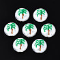 3 d печатные бусины из абс-пластика с имитацией жемчуга, плоские круглые с кокосовой пальмы