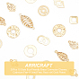 ARRICRAFT 20Pcs 10 Style Eco-Friendly Brass Connector Charms, Cadmium Free & Lead Free, Mixed Shapes