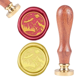 CRASPIRE Brass Wax Seal Stamp, with Natural Rosewood Handle, for DIY Scrapbooking