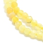 Jaunes naturelles perles d'opale brins, facette, ronde