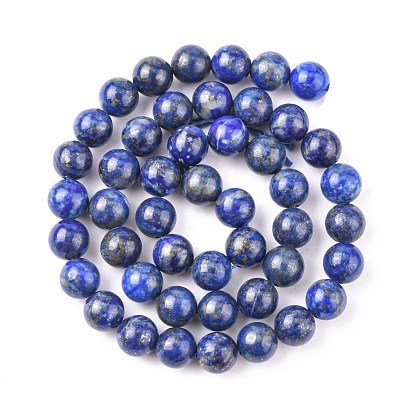 Hilos de cuentas de lapislázuli natural, rondo