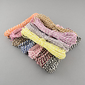 Смешанный цвет витая бумага шнур, для бумаги ремесла, 2 мм, около 7.65 ярдов (7 м) / рулон, 24 рулонов / мешок