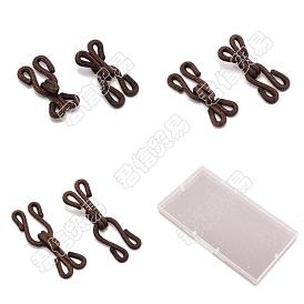 Gorgecraft 48Sets 3 style Cloth and Iron Hook and S-Hook Clasps