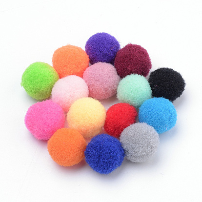 Bricolage poupée, boule de pom pom de polyester, ronde