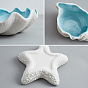 Platos de joyería de cerámica con forma de concha/estrella de mar/concha, plato de joyería, bandeja de almacenamiento para anillos, , pendiente