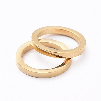 304 anneaux de liaison en acier inoxydable pour la fabrication de bijoux, polissage manuel, anneau