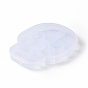 15 Grids Transparent Plastic Box, Halloween Skull Shaped Bead Containers for Small Jewelry and Beads