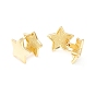 Brass Star Hoop Earrings for Women, Cadmium Free & Nickel Free & Lead Free