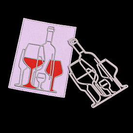 Бокал для вина из углеродистой стали для резки трафаретов, для diy scrapbooking / фотоальбом, декоративная тисняющая бумажная карточка