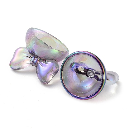 Perles acryliques transparentes, bowknot