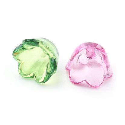 Perles acryliques transparentes, fleur de tulipe, chapeaux de perles pour la fabrication de bijoux, muguet