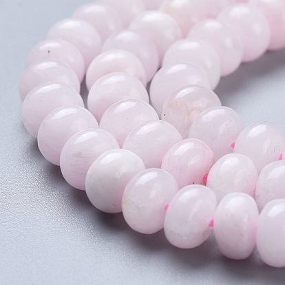 Natural Pink Mangano Calcite Beads Strands, Faceted, Rondelle