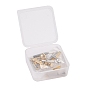 24Pcs 3 Size 304 Stainless Steel Stud Earring Findings, Rectangle