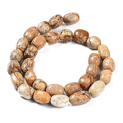 Image Naturel jaspe perles brins, pépites en pierre roulée
