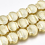 Electroplate Non-magnetic Synthetic Hematite Beads Strands, Scallop Shell Shape