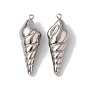 304 Stainless Steel Pendants, Conch Charm