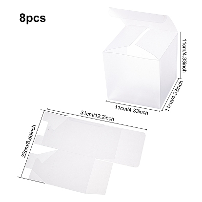Boîte de faveur rectangle en pvc givré boîte-cadeau de friandises, pour la boîte d'emballage de douche de bébé de noce