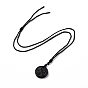 Ожерелье с подвеской трискеле / трискелион из натурального драгоценного камня с нейлоновым шнуром для женщин