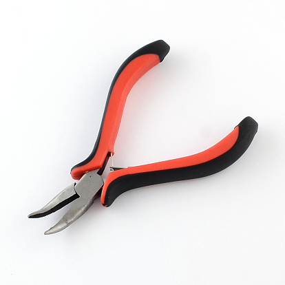 Juegos de herramientas de joyería de hierro: alicates de punta redonda, alicates de corte de alambre, alicates de corte lateral y alicates de punta doblada, 110~127 mm, 4 PC / sistema