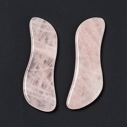 Натуральный розовый кварц гуа-ша доски, очищающие массажные инструменты, средство гуаша для рельефа лица и тела