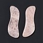 Натуральный розовый кварц гуа-ша доски, очищающие массажные инструменты, средство гуаша для рельефа лица и тела