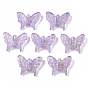 Transparent Acrylic Beads, AB Color Plated, Butterfly