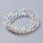 Verre imitation perles de cristal autrichien, toupie avec facettes