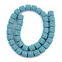 Synthetic Lava Rock Beads Strands, Dyed, Column