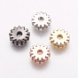 Micro cuivres ouvrent cubes entretoises de perles de zircone, plat rond / vitesse, clair