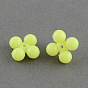 Opaque Acrylic Beads, Snowflake, 13x13x5mm, Hole: 1mm, about 1500pcs/500g