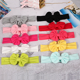 Colorful Candy Bow Hairband for Kids - 10 Elastic Soft Headbands in Vibrant Shades