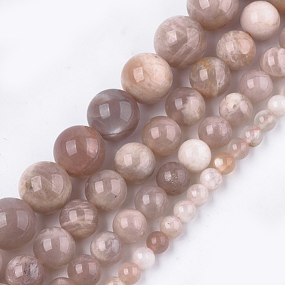 Sunstone naturelle perles brins, Grade a, ronde